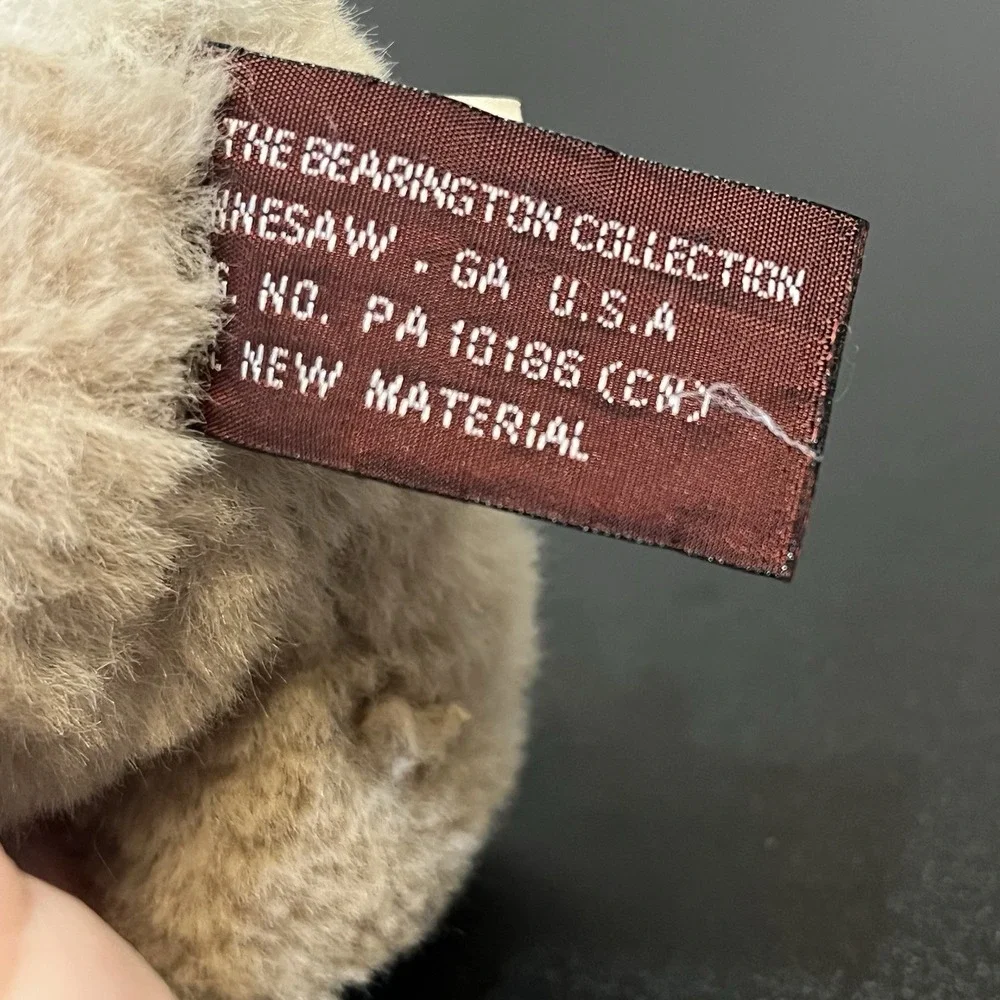 Bunny Rabbit Plush Bearington Collection Floppy Ears Brown White Stuffed Animal
